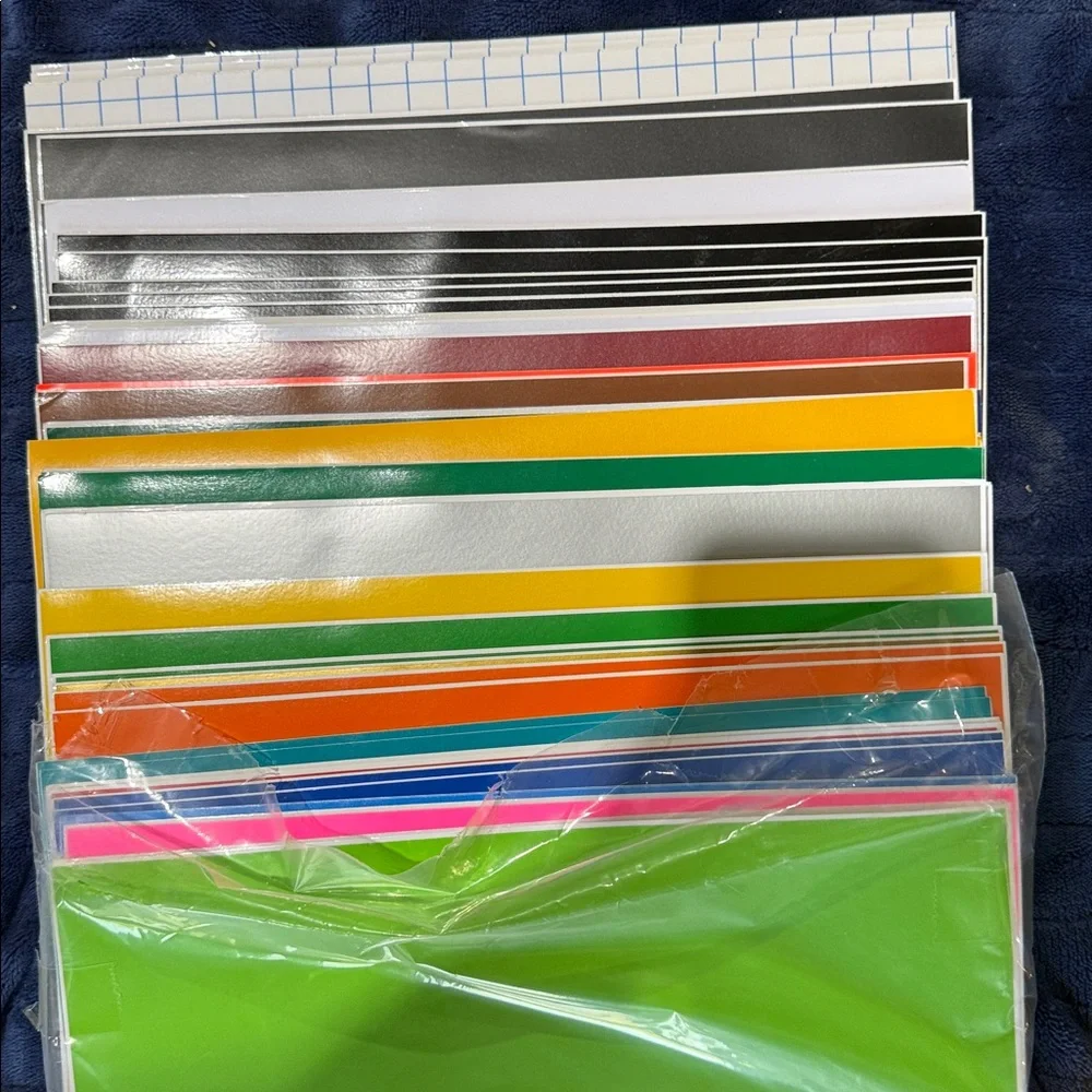80 12x12  pieces self adhesive vinyl sheets-assorted colors - Picture 3 of 3